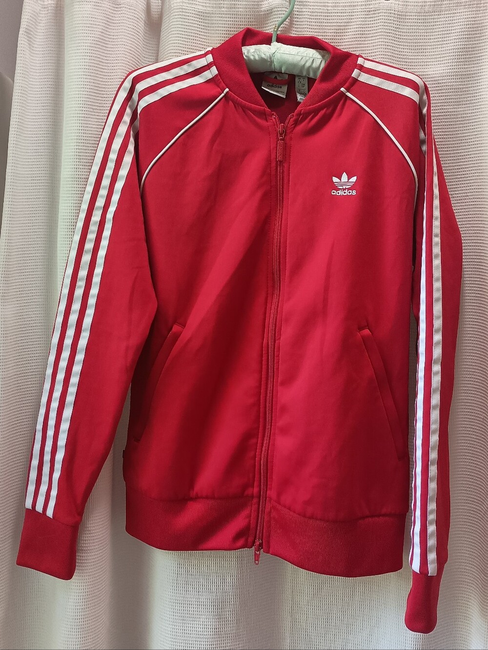 Adidas Originals Superstar Red Track Jacket with White Stripes